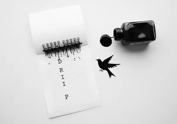 Text arranged in the shape of a tree, example of concrete poetry