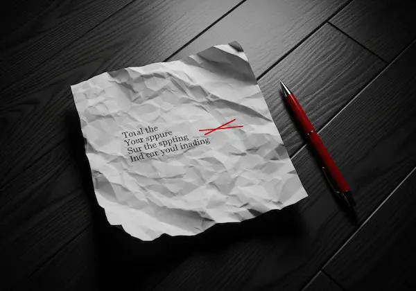 Open journal with handwritten free verse poetry